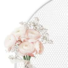 White Mesh Wall Stand Arch Backdrop Iron Wedding Event Party Props DIY Decoration - White - View 2