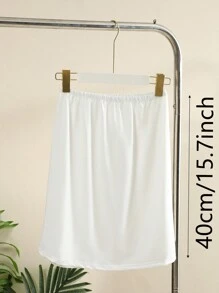 3 pièces/1 pièce, intérieur pour femmes, antistatique et anti-reflet, couleur unie, plusieurs tailles, bord plat, style dentelle, doublure, mi-corps, jupon, jupe taille, ceinture taille été, école automne, automne, Halloween