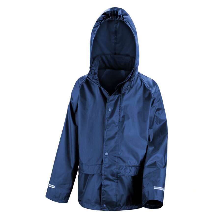 Result Childrens/Kids Core Junior Stormdri Rain Over Jacket (Navy Blue) - 藍色 - 查看 1