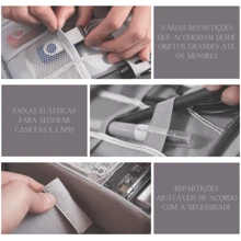 Cable Organizer Bag Accessories Case Electronic Bag Large - Rosa - Ver 3