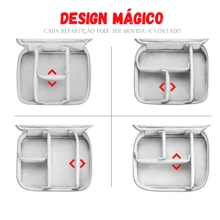 Cable Organizer Bag Accessories Case Electronic Bag Large - Rosa - Ver 8