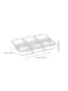 1 件透明便携式珠宝盒、项链、耳环、戒指、防氧化可拆卸收纳盒 - 無色 - 查看 7