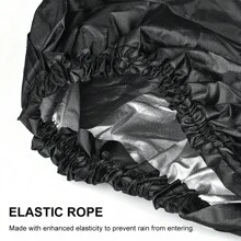Black 190T Oxford Motorcycle Cover, Outdoor Waterproof, Sunproof, Dustproof, Snowproof, With Lock Hole, Extra Storage Bag, All-Season Use