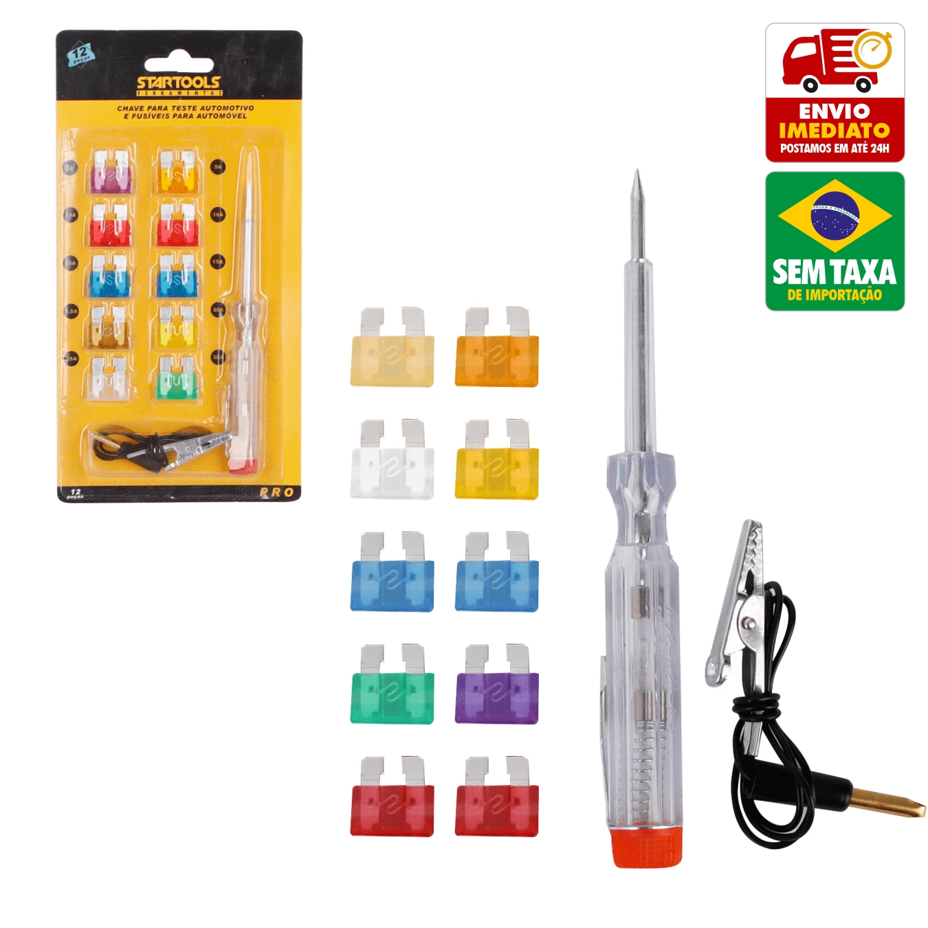 Car Fuse Kit And Test Wrench 10 Fuses With Wrench Clamp Alligator StarTools AR0443 - Nhiều màu - Xem 1