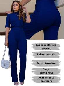 Maria do Luxo Women Two-piece Outfits - 藏蓝色 - 查看 6