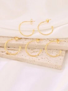 10pcs Stainless Steel Earring Hoops With Bead, Suitable For DIY Jewelry Making Materials And Accessories - DIY Earrings - View 9
