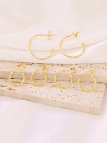 10pcs Stainless Steel Earring Hoops With Bead, Suitable For DIY Jewelry Making Materials And Accessories - DIY Earrings - View 5