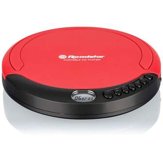 Roadstar Lettore CD Discman, CDA, CD-R, CD-RW ✅ Spedizioni 24/48h ✅ Portatile con Cuffie Incluse, Schermo LCD, Roadstar, PCD435CD, Rosso