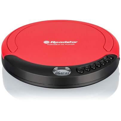  Discman CD-speler, CDA, CD-R, CD-RW ✅ Verzending 24/48 uur ✅ Draagbaar, inclusief hoofdtelefoon, LCD-scherm, Roadstar, PCD435CD, Rood