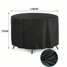 Heavy Duty Outdoor Waterproof Garden Patio Furniture Large Round Cover For Rattan Table Cube Shelter Garden Patio Table Chair Set - Black - View 8