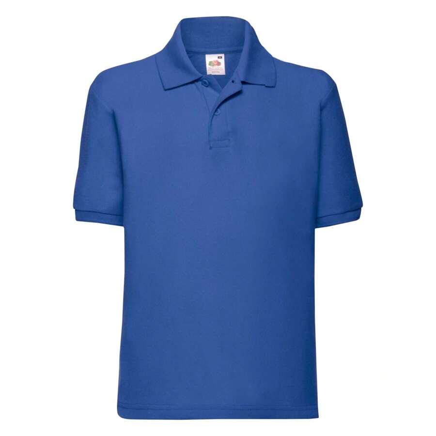 Fruit of the Loom Childrens/Kids Pique Short-Sleeved Polo Shirt (Royal) - Royal Blue - View 1