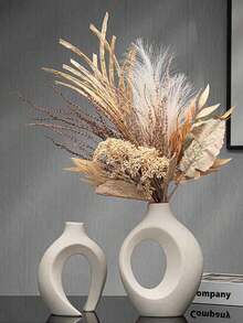 1pc Couple Combination Set Vase Creative High-End Couple Vase Decoration Modern Simple Living Room Flower Arrangement Light Luxury Foyer TV Wine Cabinet Decoration Home Decoration Desktop Decoration Flower Vase Flower - Camel - View 4