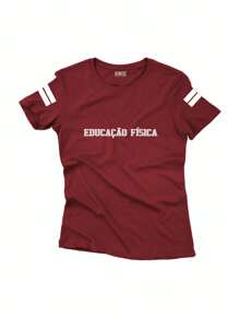 Camisa Feminina Curso Profissão Educação Física Fac 105 - Vinho - Visão 2