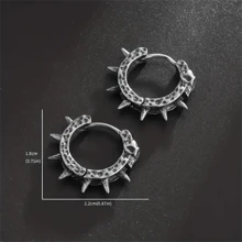 1 pieza Pendiente gótico vintage para hombres - Estilo punk rock, cobre de baja alergia - S8 - Ver 2