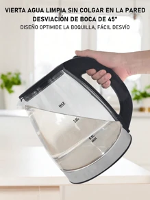 Hervidor eléctrico de vidrio transparente con luz LED 2.0L de agua hirviendo apagado automático - Tipo de Enchufe A USA (110-127V) - Ver 3