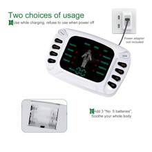 Digital Dual Channel TENS EMS Unit 15 Intensities Muscle Stimulator For Fatigue Relief TENS Machine Massager With 10pcs Replacement Electrode Pads