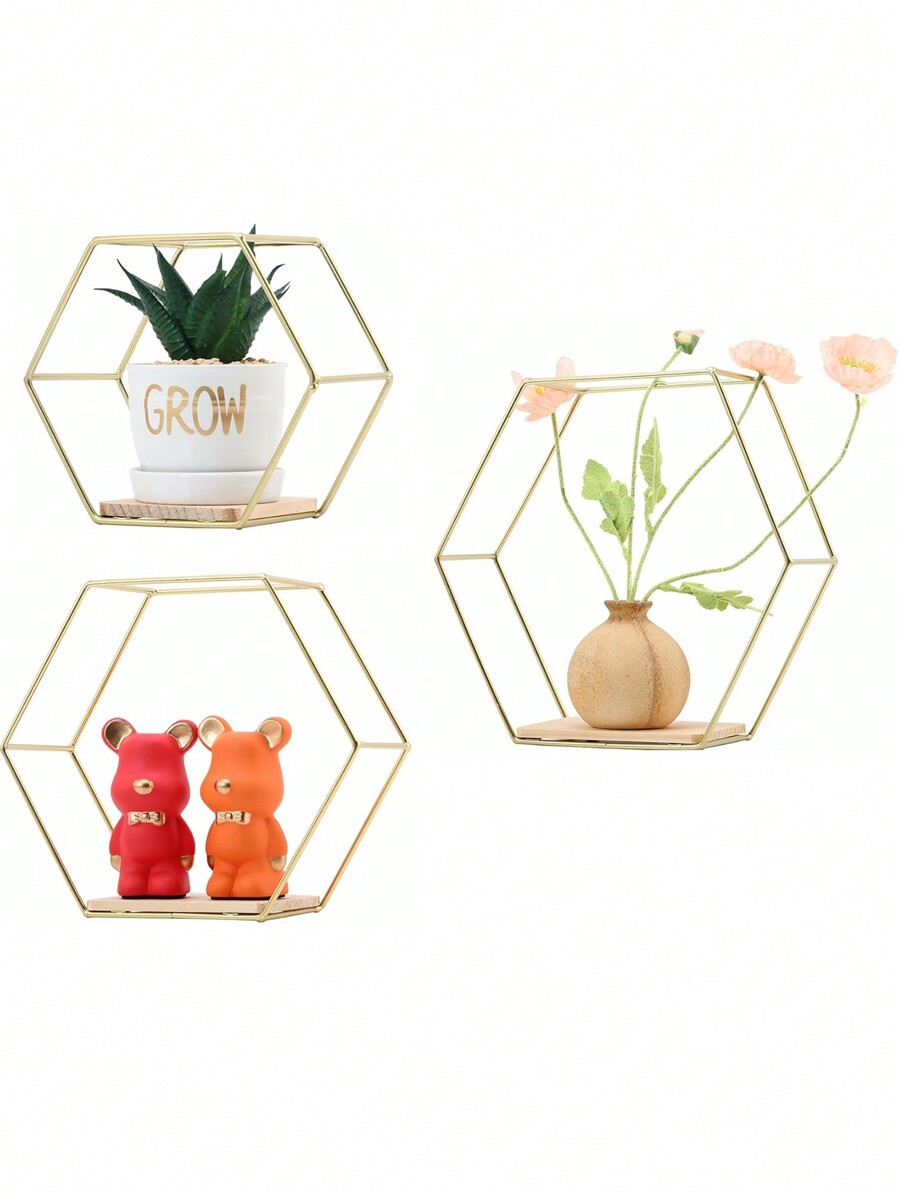 1pc Creative Iron Art Wall Shelf, Living Room Wall Mounted Decorative