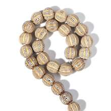 20 PIEZAS Abalorios cerámicos con forma de calabaza a rayas, abalorios esmaltados florales multicolores para hacer joyas, abalorios sueltos espaciadores DIY Accesorios