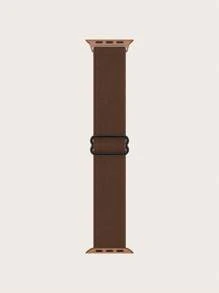 1pc Nylon Watch Band Fit For 38/40/41/42/44/45/49mm Apple Watch SE/Series 9/8/7/6/5/4/3/2/1/Ultra 2, Elastic Rope, Canvas Strap, Rainbow, Bohemian, Leopard Print, Animal Footprint Design