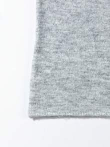 ANDREILEE V-Neck Long Sleeve Pullover Sweater, Classic Casual Street Style, Suitable For Spring, Autumn, Winter - Grey - View 5