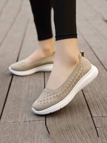 Ladies' Breathable Comfortable Middle-Aged Walking Shoes, Lightweight Non-Slip Casual Sports Sneakers