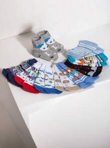 kit 12 par meias  menino crianca bom qualidade cano curto colorida