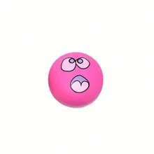 Squeaky Smiling Face Dog Toy - Soft Rubber Ball, Suitable For Small To Medium Puppies, No Battery Required - Multicolor - View 11