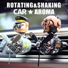 Đầu lắc phi công gấu cánh quạt quay Máy làm mát không khí ô tô Máy bay vui nhộn dễ thương lắc phim hoạt hình kẹp thông gió nước hoa máy bay máy bay ô tô điều hòa không khí cửa thoát khí máy khuếch tán hương thơm bảng điều khiển hương liệu đồ trang trí quạt phụ kiện nội thất đồ trang trí hương vị tươi mới mùi hương đại dương nước hoa mùi hương hương thơm cho nam giới - mặt phẳng đầu lắc nhỏ - Xem 2