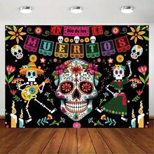 One Piece, Trang trí Ngày của người chết, Biểu ngữ nền Ngày của người chết bằng vải khổ lớn - Trang trí tiệc, Nền chụp ảnh, Biểu ngữ nền đầu lâu, Giáng sinh - Nhiều màu - Xem 2