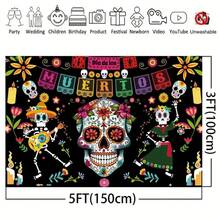 One Piece, Trang trí Ngày của người chết, Biểu ngữ nền Ngày của người chết bằng vải khổ lớn - Trang trí tiệc, Nền chụp ảnh, Biểu ngữ nền đầu lâu, Giáng sinh - Nhiều màu - Xem 6