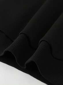 Stylish Hooded Sweatshirt For Men, Large David Print Hoodie, Emo Style, 2000s Style, For Fall, Long Sleeve Top - Black - View 4