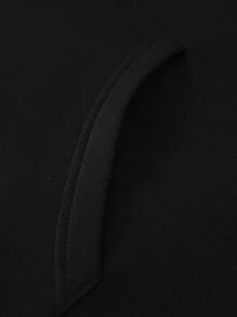 Stylish Hooded Sweatshirt For Men, Large David Print Hoodie, Emo Style, 2000s Style, For Fall, Long Sleeve Top - Black - View 3