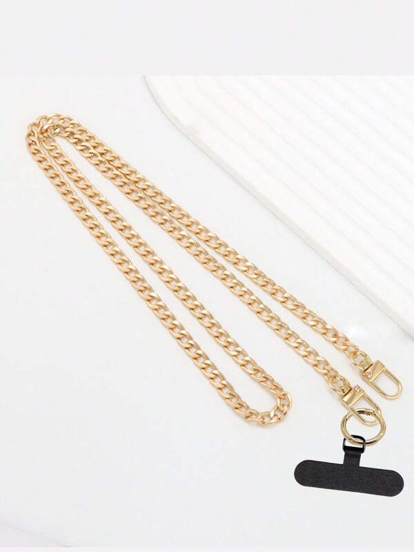 قلادة سلسلة شريط هاتف متقاطعة مبتكرة 1 قطعة، هدايا للأم والعائلة والأصدقاء في أعياد الميلاد والأعياد، تعليق هاتف