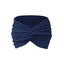 1 szt. szeroka miękka damska opaska do włosów, modne bandany w stylu boho, elastyczne opaski do jogi, akcesoria do włosów, opaski na głowę, wiązane, rozciągliwe, antypoślizgowe, duże opaski do jogi, bieganie, duży sportowy turban, opaska do włosów, jesienno-zimowa, na wakacje, elegancki szalik dla kobiet