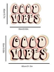 1pc Slogan Graphic Polyester Bath Rug, Creative Letter Design Soft Plush Mat For Bathroom Home Bathroom Decor Floor Carpet Outdoor Rug Door Mat Fall Decor Bathroom Accessories Back To School Entryway Decor - Multicolor - View 2