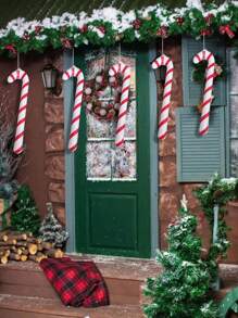 1pc-Christmas Inflatable Candy Canes,Novelty Giant Candy Cane ,Fun PVC Christmas Inflatable Yard Decorations Jumbo Candy Canes Balloons,For Christmas Decorations, Large Pool Floats Outdoor Candy Canes Balloons For Christmas Indoor And Outdoor Decorations, Candyland Decorations - Multicolor - View 5