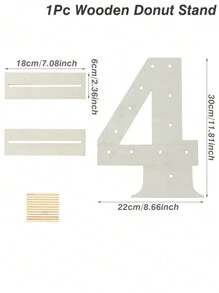 1pc Wooden Number 0-10 Donut Stand Column, Household Donut Rack, Party Donut Placement Stand, Birthday Party DIY Dessert Decor Prop, Paired With Age Numbers, Cake Stand Cake Decorations Cupcake Stand Cake Decor Cake Holder , Babe Shower Decor Home Decor Room Decor Wooden Food Tray, Wedding Decor Wedding Party Supplies Wedding Decorations Wedding Cake Stand, Christmas Decor, 2026 New Year Decor