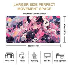 1 miếng lót chuột Anime dễ thương hình cô gái và quái vật nhỏ chơi game miếng lót chuột lớn nhiều kích cỡ bàn phím để bàn cao su chống trượt miếng lót chuột văn phòng phụ kiện bàn làm việc miếng lót chuột để bàn cho trường học văn phòng quà tặng gia đình cho bạn bè gia đình - nhiều màu - Xem 13