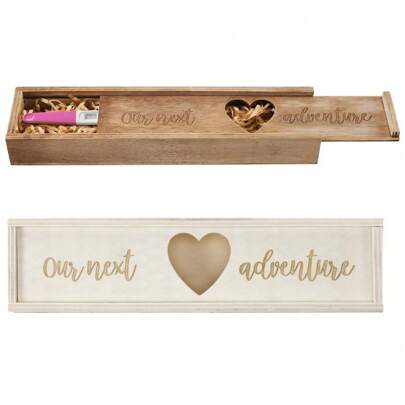 1 pieza Caja sorpresa para anuncio de embarazo con paleta de prueba de embarazo de madera, regalo para bebé para el esposo, abuelos, baby shower, Pascua, para niñas/niños