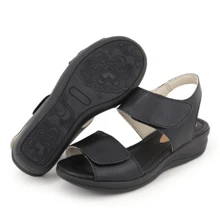 Women's Orthopedic Sandal With Elegant Straps 03 - 黑色 - 查看 3