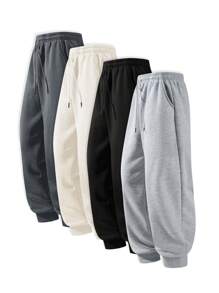 Blueplus One Pair Of Men's Four-Season Outdoor Sports Pants, Cropped Pants, Tightened Trouser Legs, Comfortable And Breathable Fabric, Suitable For Daily Sports And Fitness, Men's Travel Casual Pants - Màu Xám nhạt - Xem 1