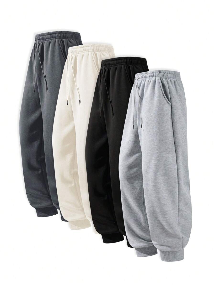 Blueplus One Pair Of Men's Four-Season Outdoor Sports Pants, Cropped Pants, Tightened Trouser Legs, Comfortable And Breathable Fabric, Suitable For Daily Sports And Fitness, Men's Travel Casual Pants - Màu Xám nhạt - Xem 1