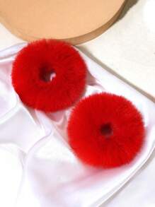 2pcs Fluffy Hair Scrunchies, Fuzzy Hair Scrunchies Hair Accessories Hair Ties Scrunchy Hair Ties