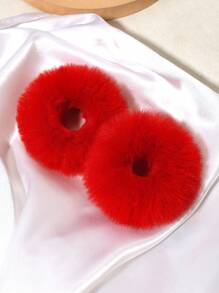 2pcs Fluffy Hair Scrunchies, Fuzzy Hair Scrunchies Hair Accessories Hair Ties Scrunchy Hair Ties