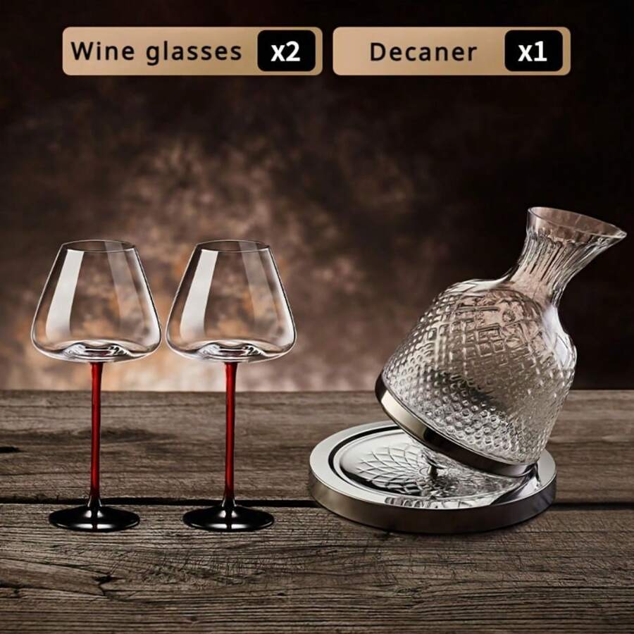 Red Wine Decanter 50oz/1500ml, Wine Carafe Decanter Made Of LeadFree
