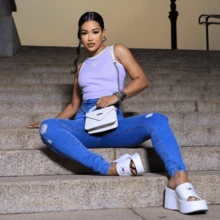 Ribana Crop Top Without Pads - 白色 - 查看 1