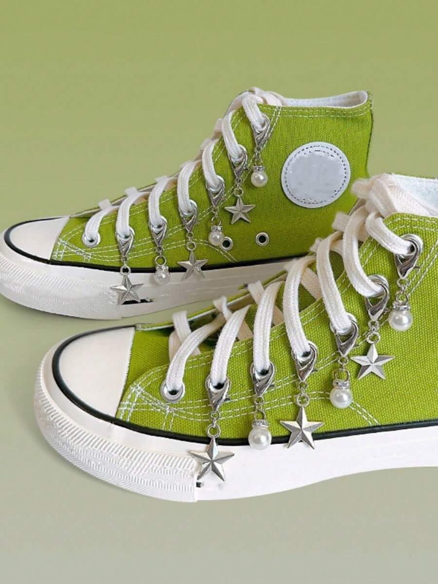 6 Cái/Bộ Dây Giày Dây Chuyền Giày Phụ Kiện Trang Trí Giày Dây Chuyền Giày Mặt Dây Chuyền Giày Bằng Thép Không Gỉ - Nhiều màu - Xem 1