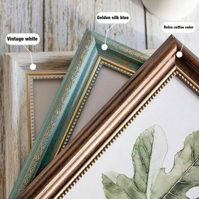 1 件复古金色画廊相框 - 多功能展示，适用于墙壁和桌面，适合风景、花卉、肖像和建筑照片 - 非常适合客厅、卧室、入口装饰