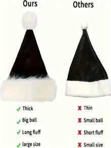 1PC, Christmas Hats, Multi-Color Christmas Hats, Cute Fabric Christmas Hats, Christmas Gifts, Festive Christmas Decorations Birthday Home Decor Room Decor Winter