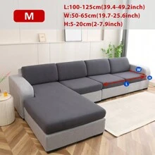 1pc Solid Color High Elasticity Removable Machine Washable Anti-Spill Sofa Cushion Cover Suitable For Living Room Polyester Sofa Cushion Cover Backrest Cover
